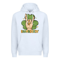 White st. patrick's day shamrockin' Premium Hoodie - MaliasSmallBusiness