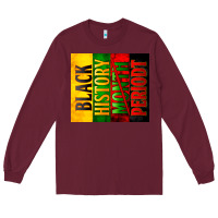 Burgundy black history month periodt Long Sleeve Tee - Zillion Design Studio