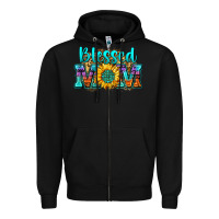 Black blessed mom sunflower Zipper Hoodie - Zillion Design Studio