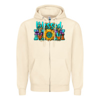 Sandshell blessed mom sunflower Zipper Hoodie - Zillion Design Studio