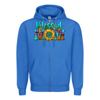 True Royal blessed mom sunflower Zipper Hoodie - Zillion Design Studio