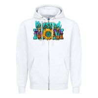 White blessed mom sunflower Zipper Hoodie - Zillion Design Studio