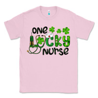Bubblegum Pink st. patrick's day one lucky nurse Classic Tee - RanaPortraitStore