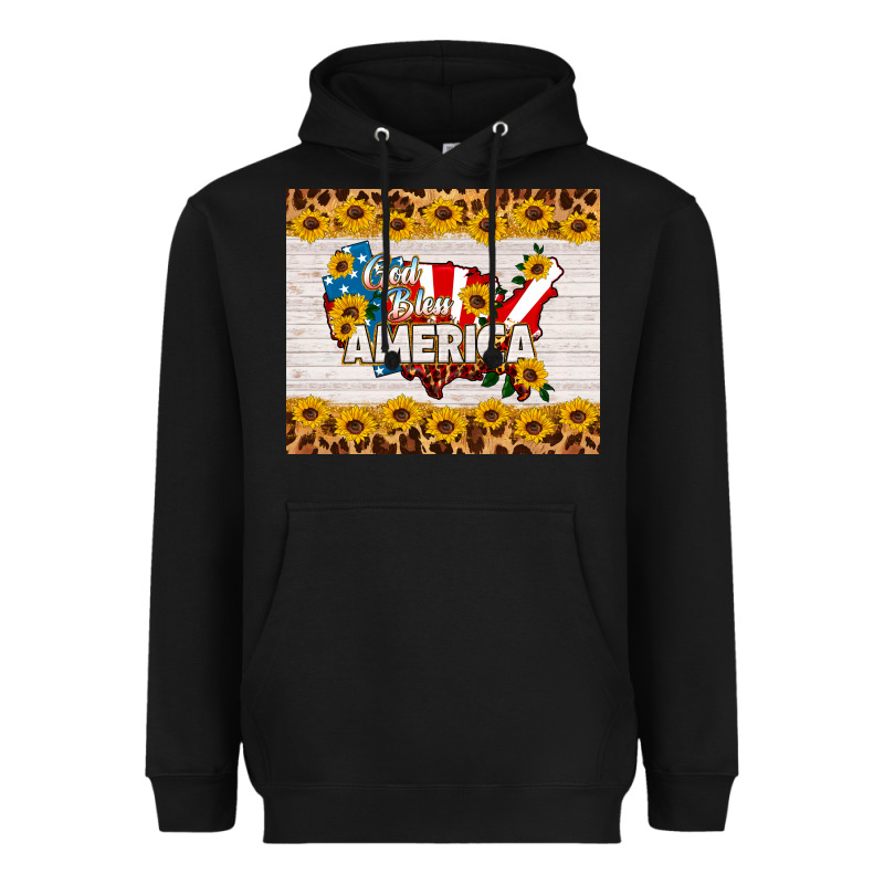 God Bless America Heavyweight Hoodie by HRA Design Shop | Teevron