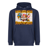 Navy god bless america Heavyweight Hoodie - HRA Design Shop