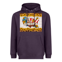 Plum god bless america Heavyweight Hoodie - HRA Design Shop