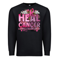Black heal cancer for nothing is impossible with god luk Premium Sweatshirt - Artiststas