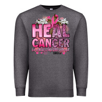 Charcoal Heather heal cancer for nothing is impossible with god luk Premium Sweatshirt - Artiststas