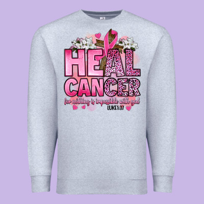Heal Cancer For Nothing Is Impossible With God Luk Premium Sweatshirt Designed By Artiststas