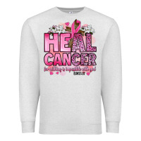 Oatmeal Heather heal cancer for nothing is impossible with god luk Premium Sweatshirt - Artiststas