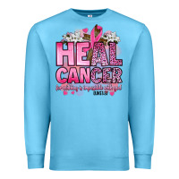 Ocean Blue heal cancer for nothing is impossible with god luk Premium Sweatshirt - Artiststas