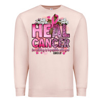 Pale Pink heal cancer for nothing is impossible with god luk Premium Sweatshirt - Artiststas