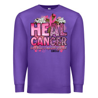 Purple heal cancer for nothing is impossible with god luk Premium Sweatshirt - Artiststas
