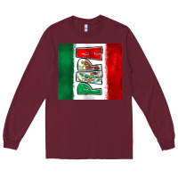 Burgundy mexico papa Long Sleeve Tee - Zillion Design Studio
