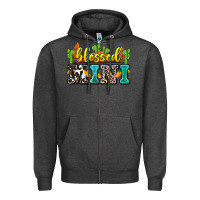 Charcoal Heather blessed mini Zipper Hoodie - Zillion Design Studio