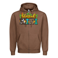 Chestnut blessed mini Zipper Hoodie - Zillion Design Studio