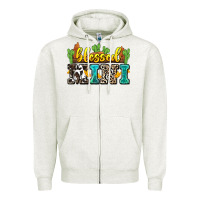 Oatmeal Heather blessed mini Zipper Hoodie - Zillion Design Studio