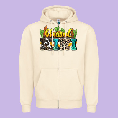 Blessed Mini Zipper Hoodie Designed By Zillion Design Studio