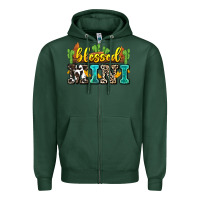 Sports Green blessed mini Zipper Hoodie - Zillion Design Studio