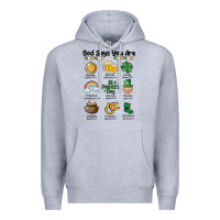 Heather Grey god says you are st patrick's day Premium Hoodie - MaliasSmallBusiness