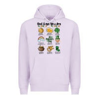 Lilac god says you are st patrick's day Premium Hoodie - MaliasSmallBusiness