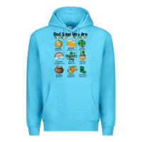 Ocean Blue god says you are st patrick's day Premium Hoodie - MaliasSmallBusiness