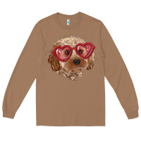 Toasted Coconut toy poodle with love glasses Long Sleeve Tee - RanaPortraitStore