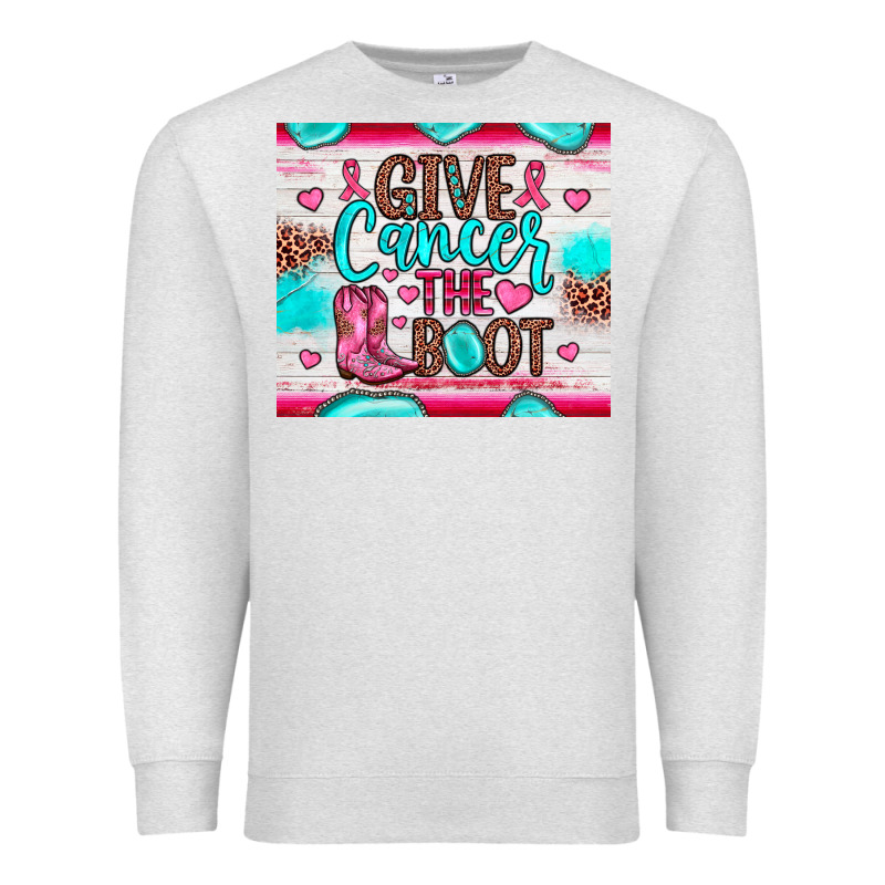 Give Cancer The Boot Premium Sweatshirt by JahusDesignShop | Teevron