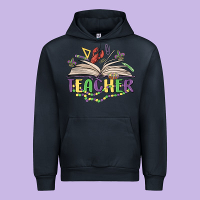 Teacher Mardi Gras Urban Hoodie Designed By Maliassmallbusiness
