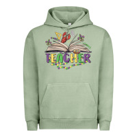 Pigment Oil Green teacher mardi gras Urban Hoodie - MaliasSmallBusiness