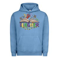 Pigment Pebble Blue teacher mardi gras Urban Hoodie - MaliasSmallBusiness