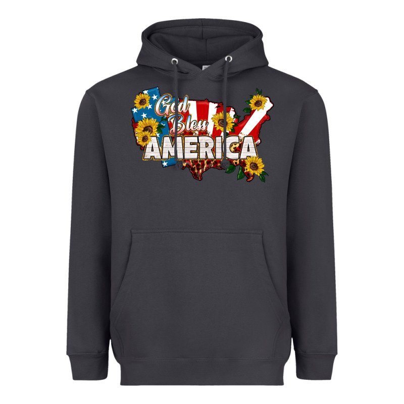 God Bless America Heavyweight Hoodie by HRA Design Shop | Teevron