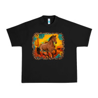 Black horse with sunflowers turquoise gemstone western sunset leopard backgr Urban Heavy Tee - Artiststas