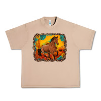 Burro horse with sunflowers turquoise gemstone western sunset leopard backgr Urban Heavy Tee - Artiststas