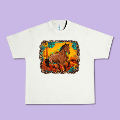 Horse With Sunflowers Turquoise Gemstone Western Sunset Leopard Backgr Urban Heavy Tee Designed By Artiststas
