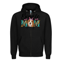 Black western beagle mom Zipper Hoodie - RanaPortraitStore