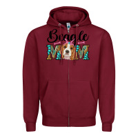 Burgundy western beagle mom Zipper Hoodie - RanaPortraitStore