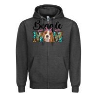 Charcoal Heather western beagle mom Zipper Hoodie - RanaPortraitStore