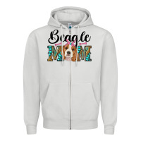 Dove Grey western beagle mom Zipper Hoodie - RanaPortraitStore