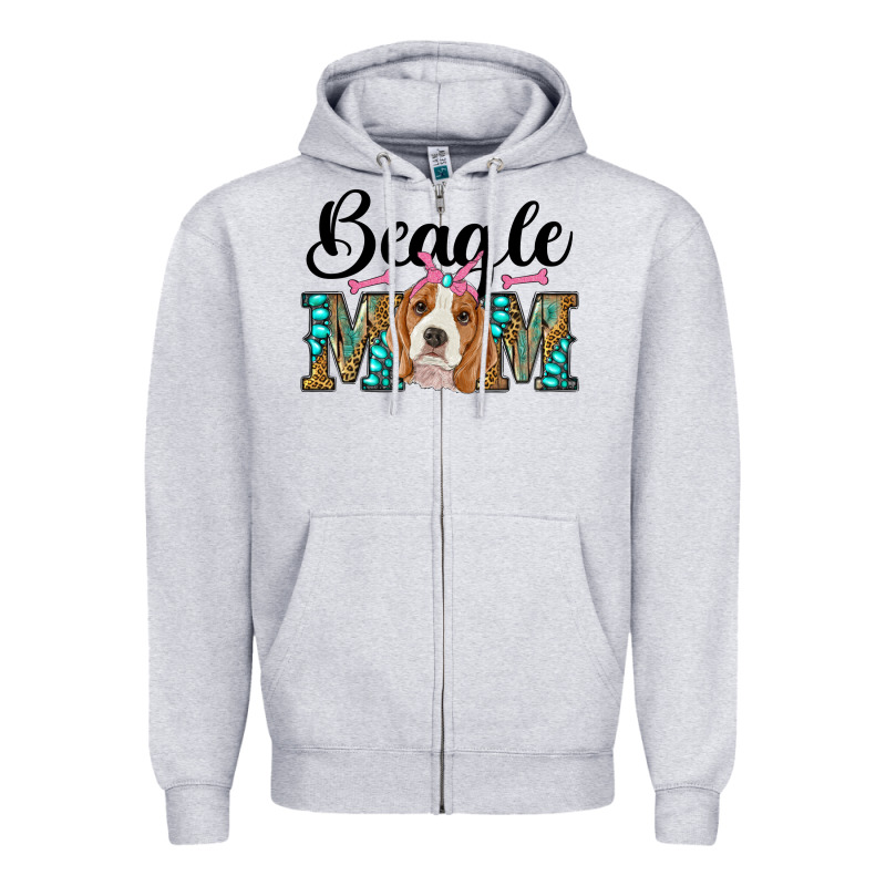 Western Beagle Mom Zipper Hoodie by RanaPortraitStore | Teevron