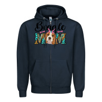 Navy western beagle mom Zipper Hoodie - RanaPortraitStore