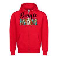 Red western beagle mom Zipper Hoodie - RanaPortraitStore