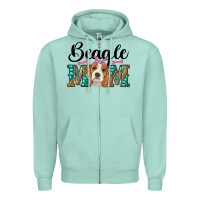 Seafoam western beagle mom Zipper Hoodie - RanaPortraitStore