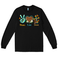 Black peace love jesus Long Sleeve Tee - texasbilliewilder
