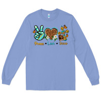 Colony Blue peace love jesus Long Sleeve Tee - texasbilliewilder