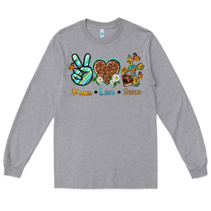 Peace Love Jesus Long Sleeve Tee by texasbilliewilder | Teevron