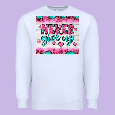 Never Give Up Premium Sweatshirt Designed By Jahusdesignshop