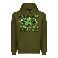 Army Green coolest clover to pinch Premium Hoodie - MaliasSmallBusiness