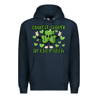 Navy coolest clover to pinch Premium Hoodie - MaliasSmallBusiness