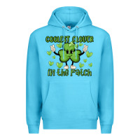 Ocean Blue coolest clover to pinch Premium Hoodie - MaliasSmallBusiness